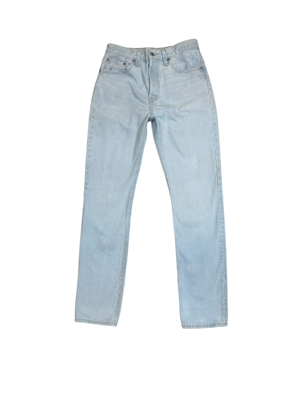 Levi’s 501 Original Fit Women’s Jeans 27x32 Light Wash Straight Leg Button Fly